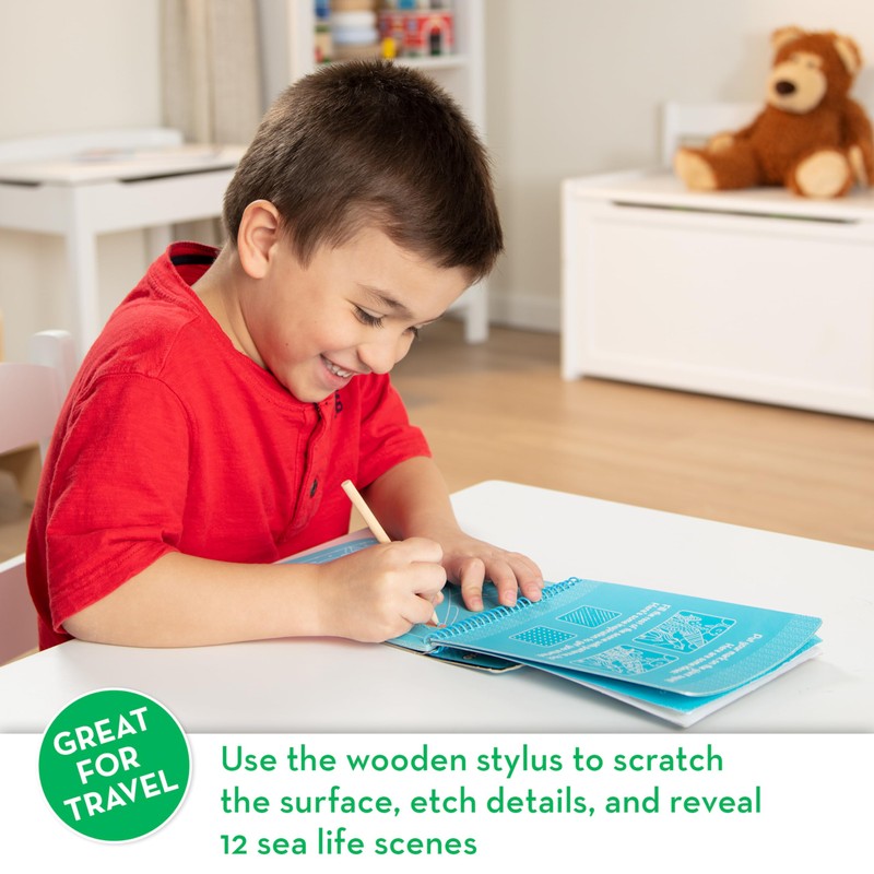 Melissa & Doug On The Go Scratch Art Sea Life