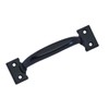 QCAA Door Pull, 5-3/4", Steel, Black Coated, 2 Pack, Made