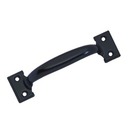 QCAA Door Pull, 5-3/4", Steel, Black Coated, 2 Pack, Made in Taiwan