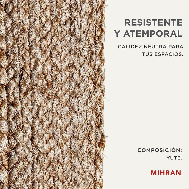 Mihran Alfombra para Recamara de Yute - Lia Corner Natural