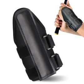 Fatiya Comfort Golf Swing Alignment Brace, Hook & Loop Golf Wrist Brace Strap, Convenient Golf Swing Training Aid Wrist Correction Hand Gesture Trainer Tool for Golfers Beginner (Black,1)