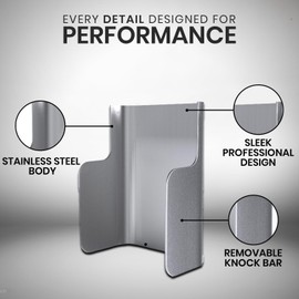 Rattleware Stainless Steel Espresso Knock Box Splash Guard for Home, Cafe, Restaurant, Hotel - Coffee Splash Guard Accessory for Baristas, Dishwasher Safe, Home Espresso Stations