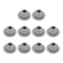 uxcell 10pcs Hole Plug 1/4 Inch (7mm) Button Plugs Fit for 7mm Hole, Snap in Locking Hole Tube Plug Gel Tube Waterproof Plug Tube Plug, Grey