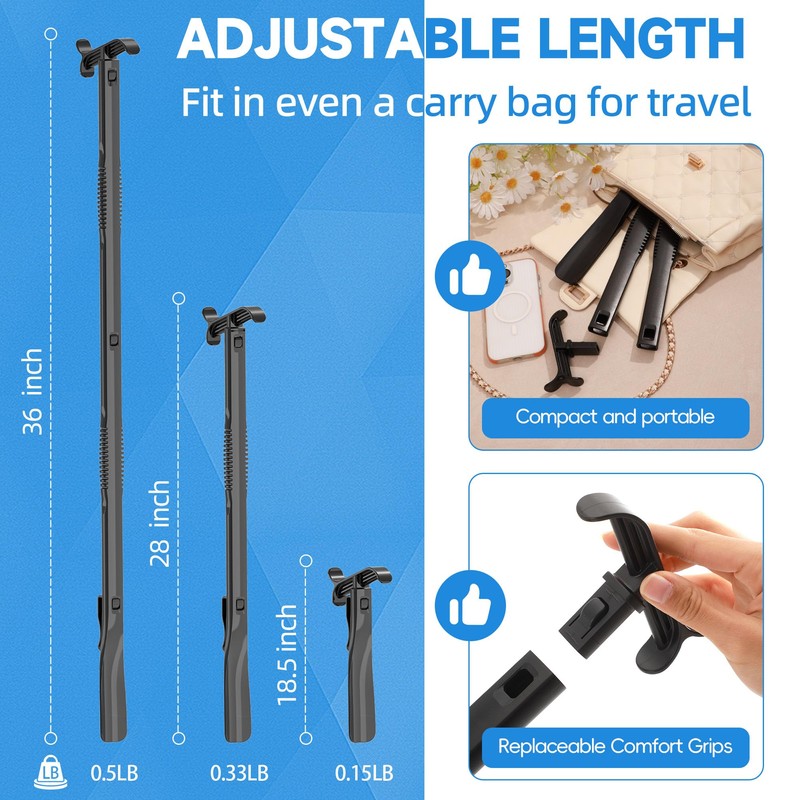 36 Inch Adjustable Long Handled Shoe Horn - Dressing Stick