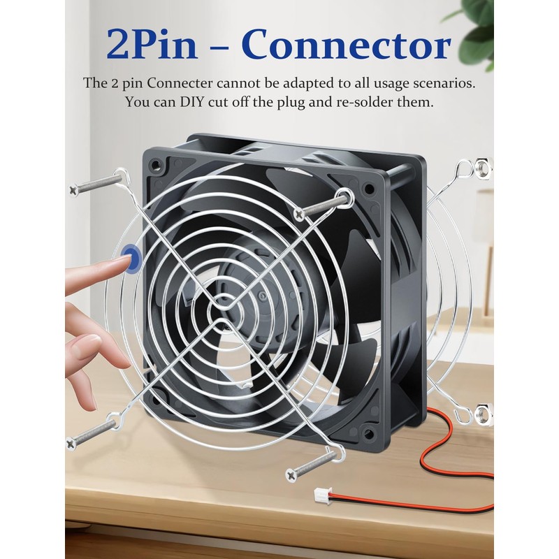 Wathai 1238 48V DC Brushless Cooling Fan 2Pin 120mm x