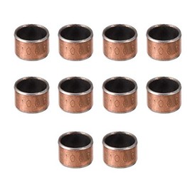 sourcing map Sleeve Bearing 10mm Bore x 12mm OD x 8mm Length Plain Bearings Wrapped Oilless Bushings 10pcs
