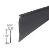 Black 1-1/8" Half-Round Type Shower Door Bottom Seal and Sweep