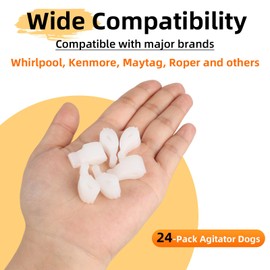 80040 Washer Agitator Dogs (24 Pack), Compatible with Whirlpool & Kenmore Washers, Replacement for 285612 AP3119063, 285770, 3366877, 387091, 80040VP, EA388034, ER80040, LP338