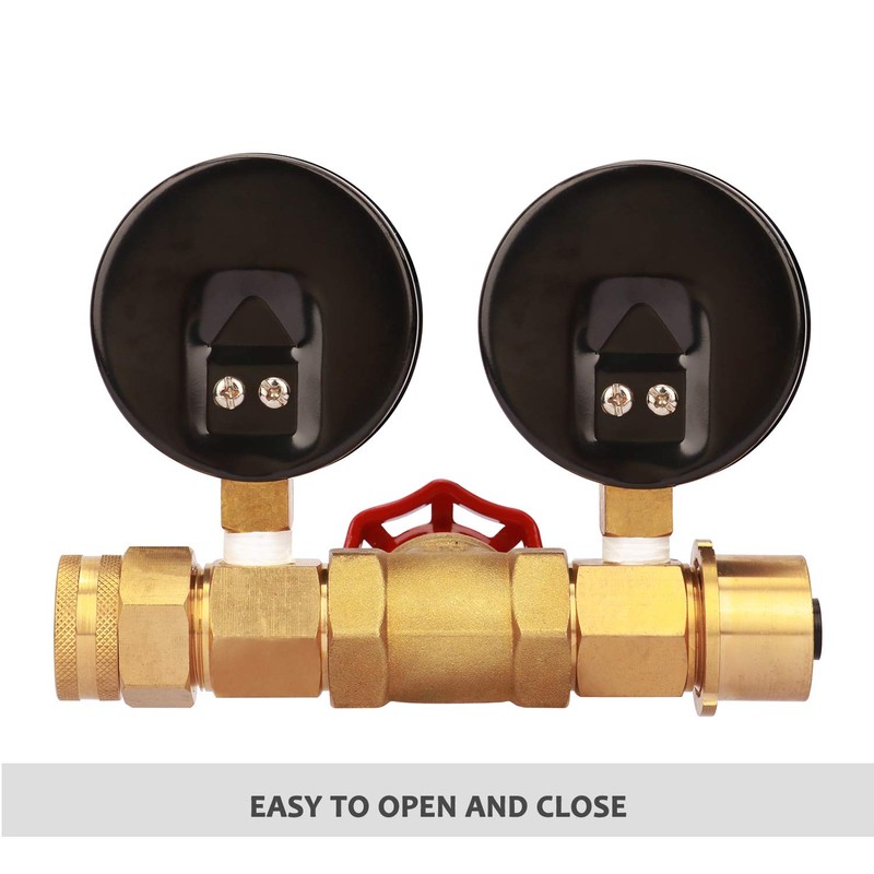 MEASUREMAN Water Pressure and Flow Test Gauge Assembly, Dual Measurement