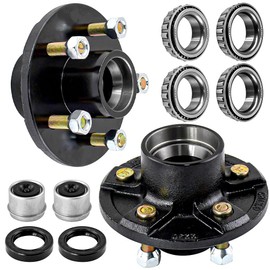 5 Lug Trailer Hub for 3500 lbs，5x4.5 Trailer Hub fits 1-1/16" to 1-3/8" Axle,Heavy Duty Boat Trailer Hubs, Trailer Idler Hub for Multi-Axle Trailers
