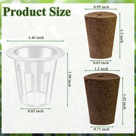 Esamploe 80 Pcs Hydroponic Seeds Grow Sponges Pods Kit,Indoor Hydroponics Growing System Root Plant Basket,Hydroponic Pods Cups Pot and Grow Sponges for Garden Indoor Herb Hydroponic Growing System