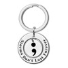 Semicolon Keychain Mental Health Awareness Gift Storms Don't Last Forever