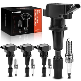 A-Premium Set of 4 Ignition Coil Pack and Iridium Spark Plugs Compatible with Kia Niro 2017-2020 & Hyundai Ioniq 2017-2020, 1.6L