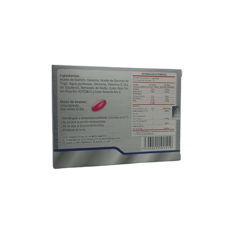 Salmomega 30 capsulas Suplemento para una Óptima Salud Cerebral con