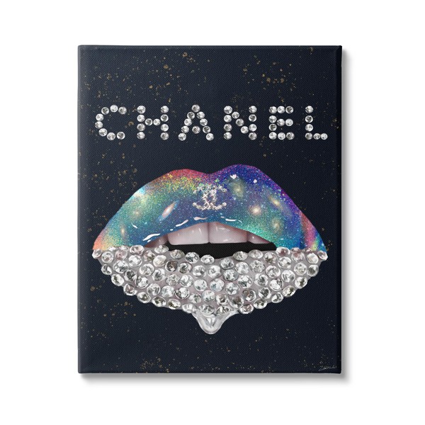 Stupell Industries Glam Diamond Lipstick Canvas Wall Art Design by