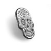 Day of the Dead Sugar Skull Enamel Lapel Pin (White)