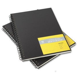 conda 9"x12" Spiral Sketch Pad, (60 Sheets, 2 Pack), Double-Sided Hardbound, Durable Acid Free Drawing Paper for Drawing Painting