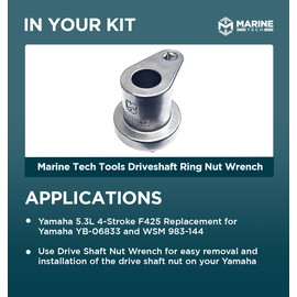 Marine Tech Tools Driveshaft Ring Nut Wrench, Replacement for Yamaha YB-06833, WSM 983-144, Fits on Yamaha F425 Outboard Motors, Drive Shaft Nut Removal Tool
