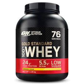 Optimum Nutrition Gold Standard 100% Whey Protein Powder, Banana Cream, 5 Pound (Packaging May Vary)