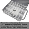 Himilucky Sewing Organiser Box, 46 Compartments Double Sided Portable Plastic
