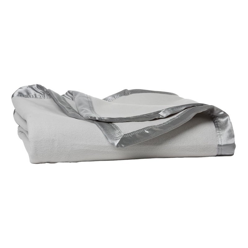 Sweet Dreams Bassinet Cotton Fleece Blanket, Grey