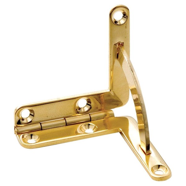 Solid Brass Large-Box Quadrant Hinge 1-5/8"W x 1-5/8"H x 9/32"