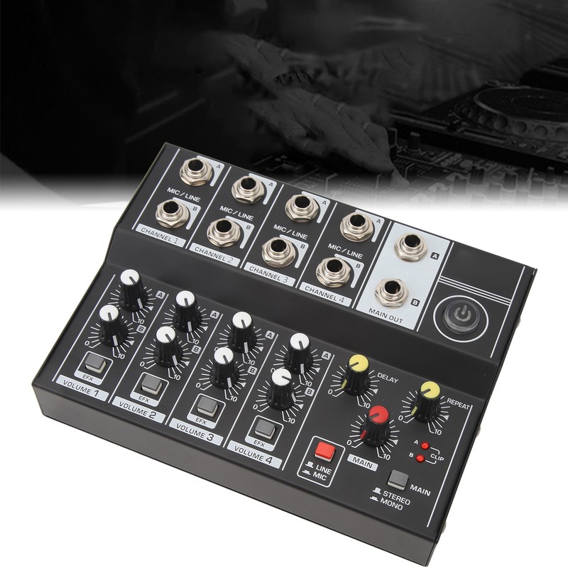 8 Channel Sound Mixer Sound Board Console 2 Modes Aluminium