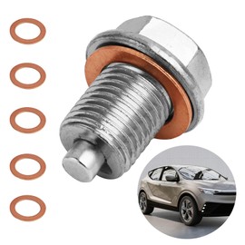 EuAcesry Magnetic Oil Drain Plug, M14 x 1.5 Oil Drain Screw, Magnetic Oil Pan Drain Nut Made of Return Drain Plug Adapter with Seals for Most Cars Boats Motorcycles