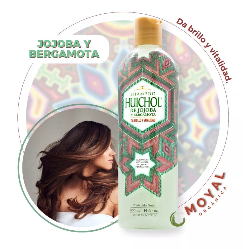 Huichol Paquete 12 Piezas Shampoo Huichol De Jojoba Con Bergamota