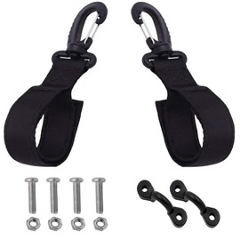 AUXPhome Universal Kayak Paddle Holder, Paddle Board Accessories, Inflatable Boat Paddle Storage, Canoe Paddle Keeper, Set of 2 Paddle Clips, with Kayak Pad Eye Deck Loops Tie Down with Screws