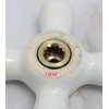 PlumbUSA Replacement Porcelain Faucet Handles - 12 Spline Connection