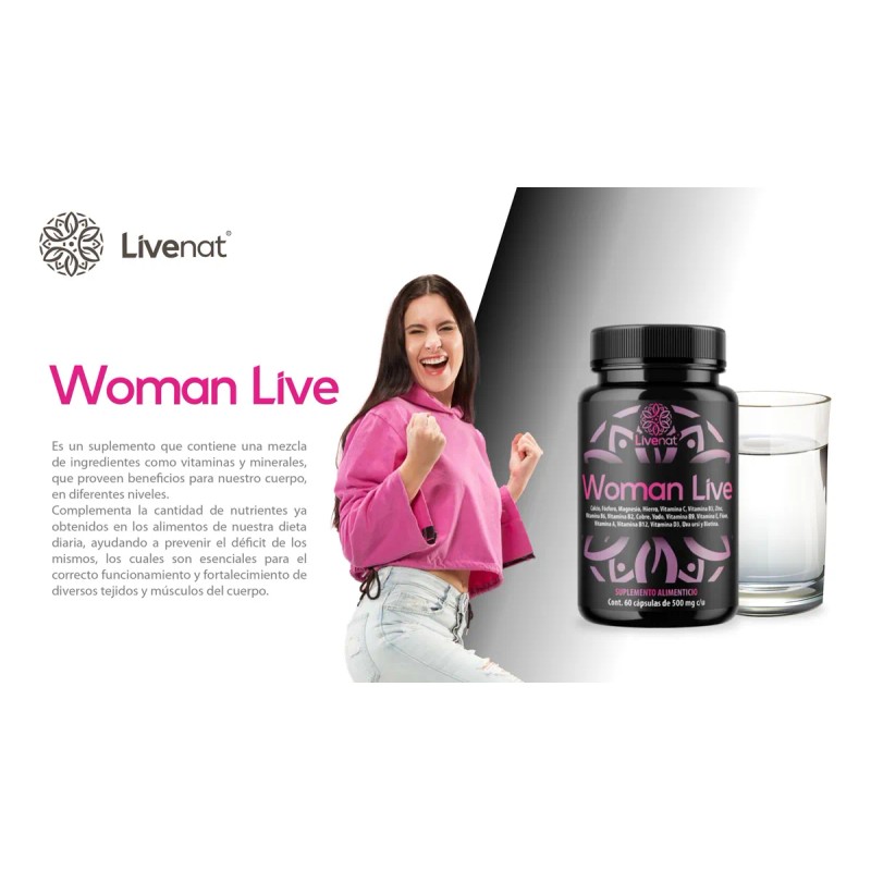 Woman Live Livenat Vitaminas Y Minerales Natural Sin Sabor