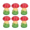 30pcs Dollhouse Mushroom Figurine Cute DIY Resin Micro Landscape Garden