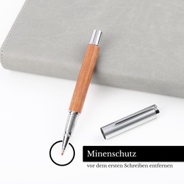 Facile Scriptum High-quality premium rollerball pen made of metal and wood with beautiful gift box, model Ambitio brown, perfect for writing and giving as a gift, brown sandalwood