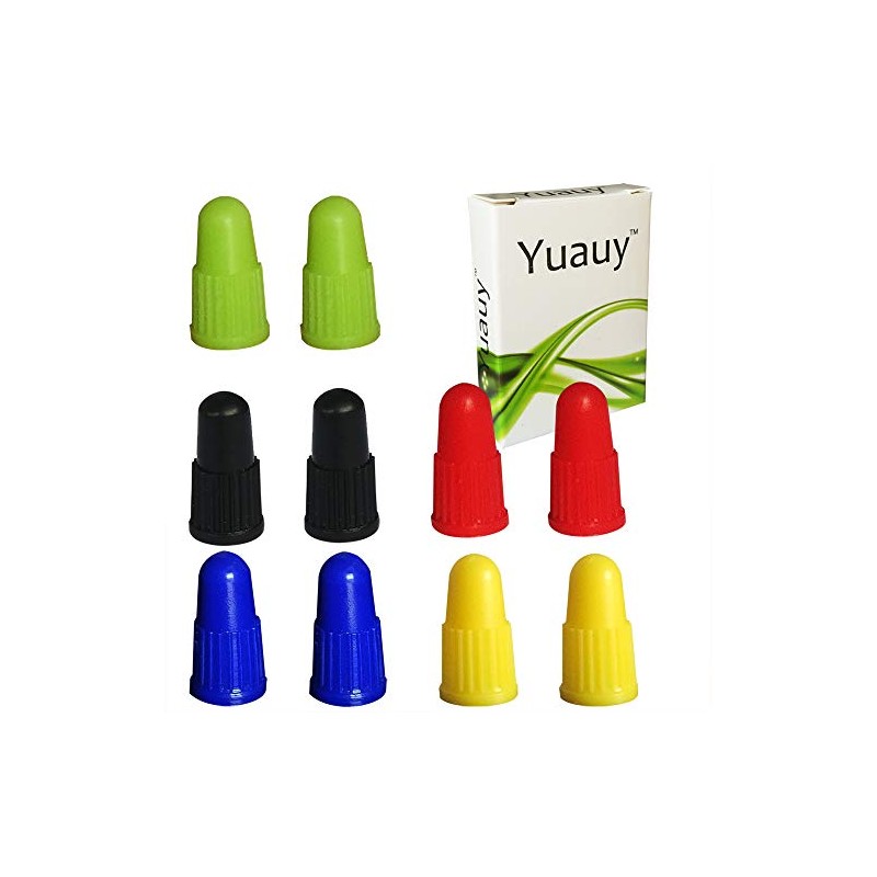 Yuauy 2 PC x 5 Colors Valve Cap Dust Covers