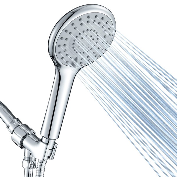 DOILIESE Shower Heads with Handheld Spray 5-Mode,Anti-clog Nozzles Shower Heads High Pressure,Hand Held Shower Head with Long Hose,Detachable Handheld Showerheads