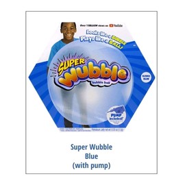 NSI International Super Wubble Bubble Ball Includes Air Pump and Patch Kit - Boing Blue - New!