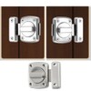 Push Lock, Pack of 2 Push Button Catch Door Lock,