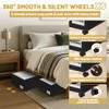 Under Bed Storage with Wheels, 2 Pack Underbed Storage Containers