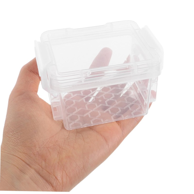 Gatuida 5pcs Clear Stackable Storage Boxes Portable Plastic Organizers for