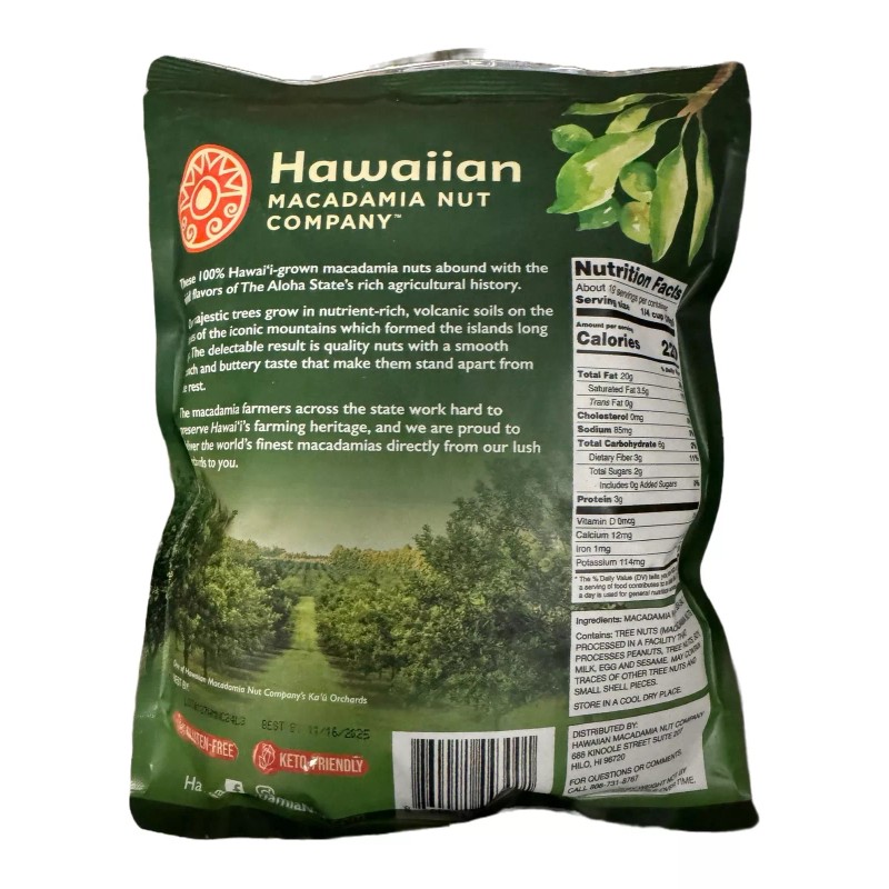 Hawaiian Macadamia Nut Company 100% Hawaiian Dry Roasted w/Sea Salt