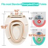 Elongated Toilet Seat with Built-in Potty Training Seat for Toddlers&