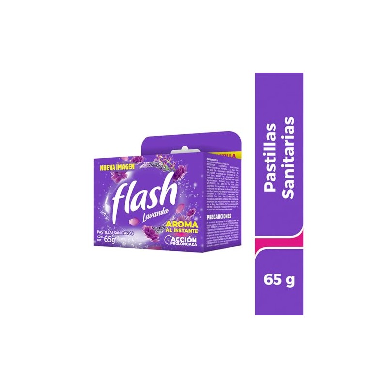 Flash Pastilla Sanitaria En Canastilla Lavanda 65gr