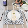 MAONAME 12" Silver Charger Plates Set of 6, Mirror Charger