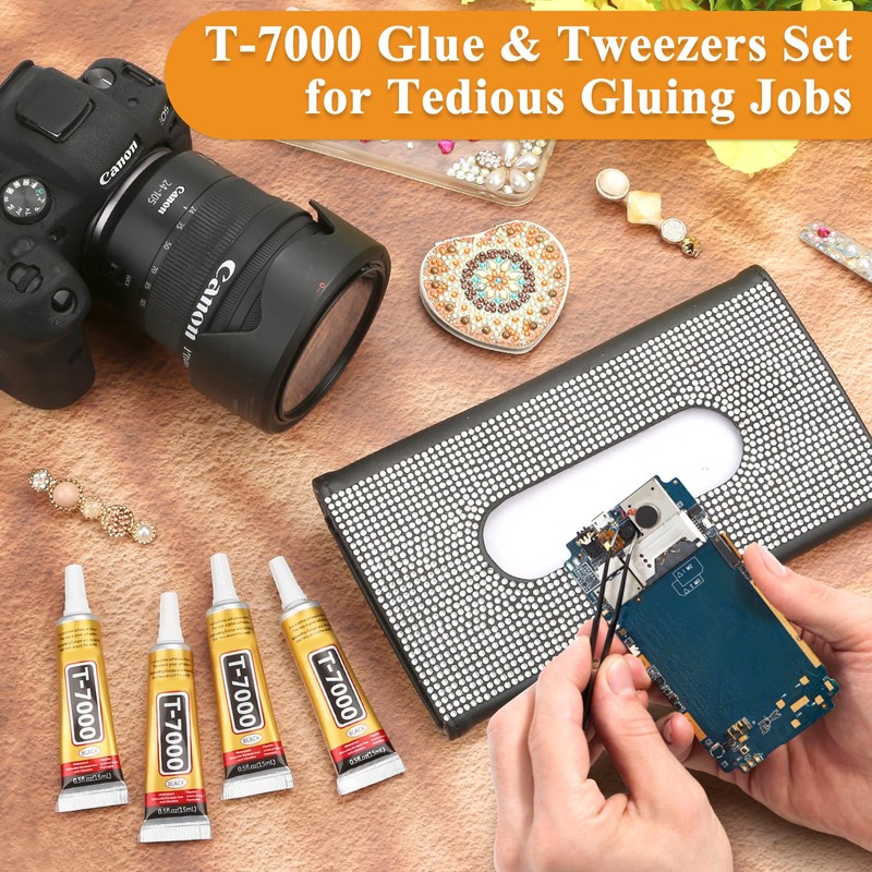 T-7000 Black Glue Adhesive, 4 x 15ML T7000 Adhesive Glue