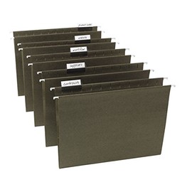 Office Depot - Hanging Folder - Hanging Folders, 1/5 Cut, Letter Size, 100% Recycled, 16.1 x 10 x - 13" x 9.625" x 2.4" - green