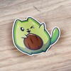 Cute Avocado Cat Cartoon Animal Car Bumper Vinyl Sticker Decal