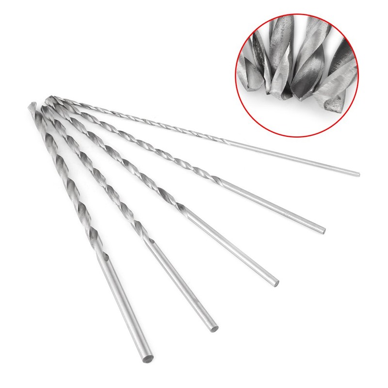 Wood Drill Bits Set, 5pcs 2-5mm Extra Long Drill Bits