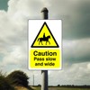 Safety First Display LTD Caution pass slow and wide sign