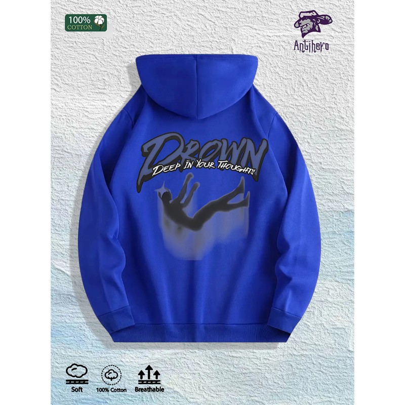 Antihero Drown Graphic Hoodie 100% Cotton US Warehouse 7 ColorsColor:
